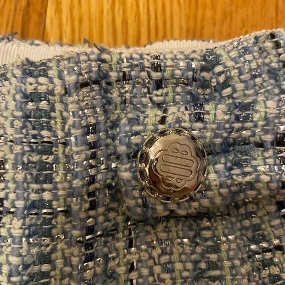 Maje Blue Tweed Mini Skirt - Picture 3 of 8